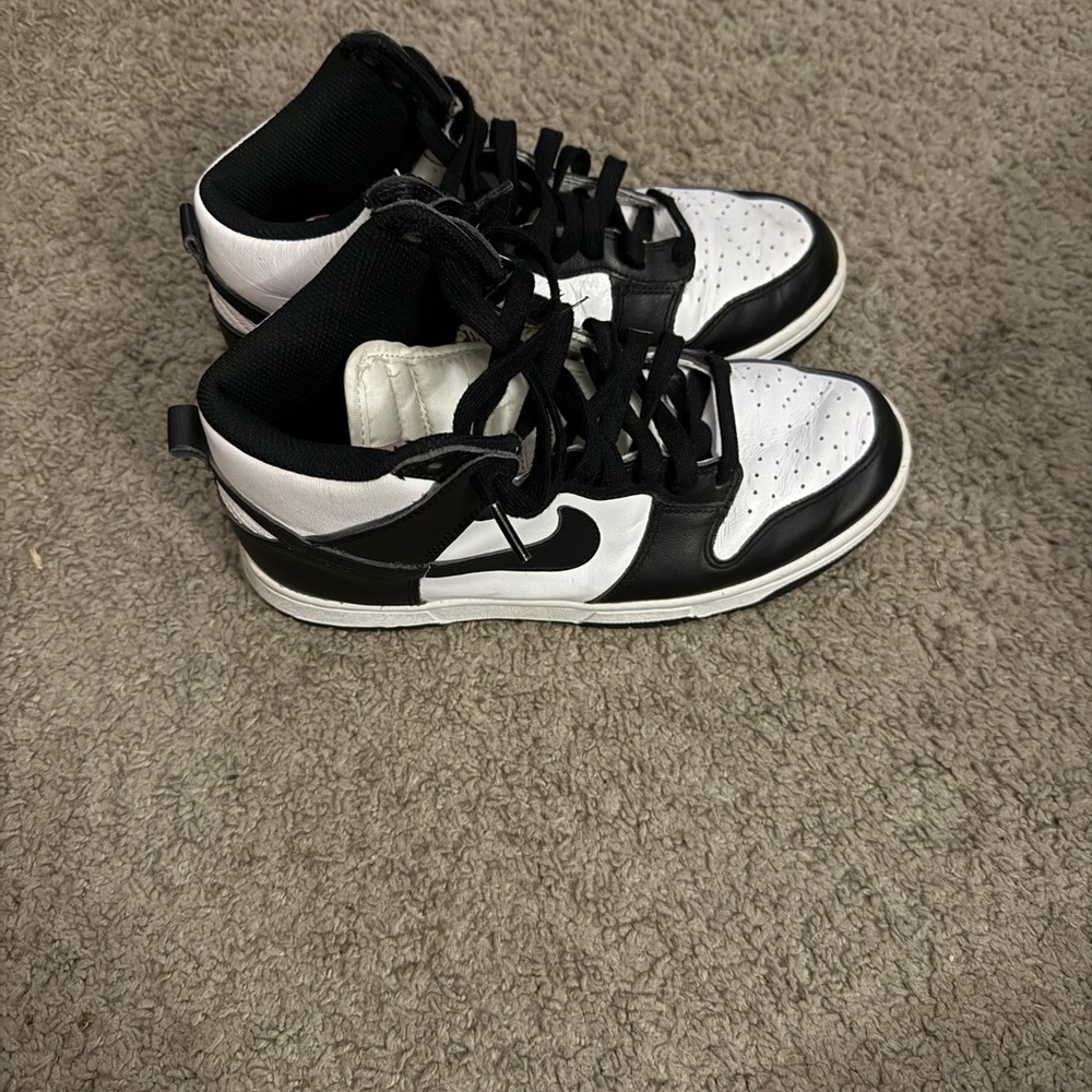 Black and White High-Top Sneakers